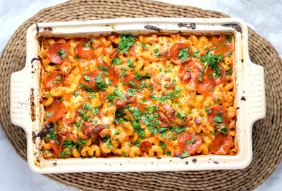 Dairy free sausage pasta bake
