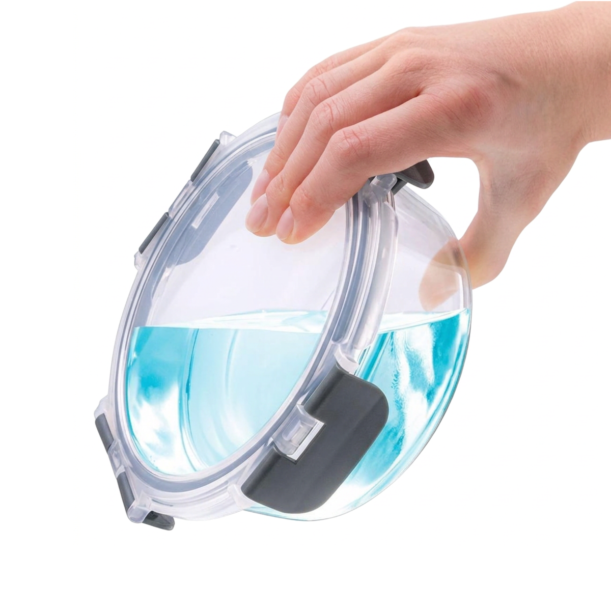 Round Glass Food Storage Containers with Airtight Lids - 650 ml - 5 Pack