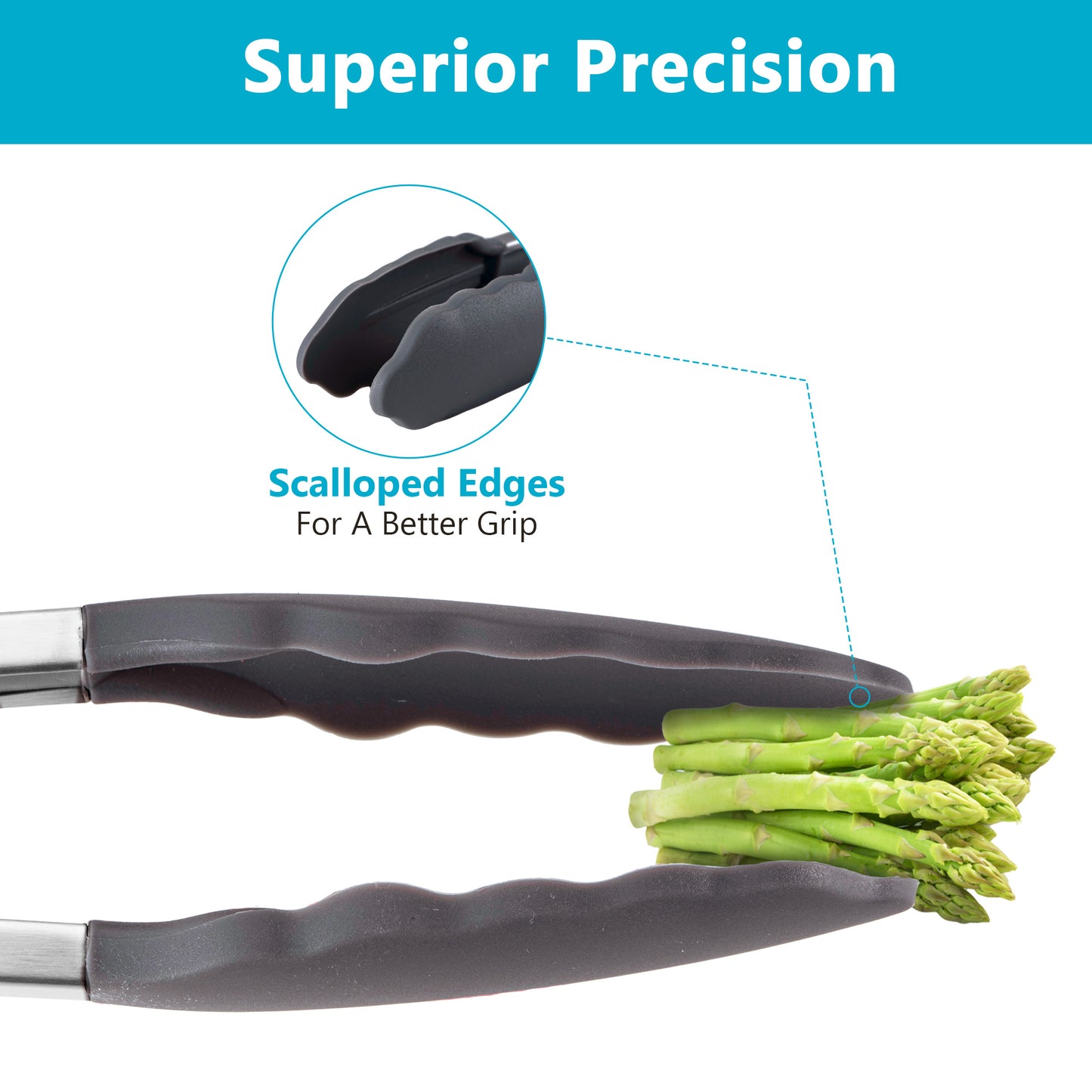 Kitchen Tongs with Silicone Tips